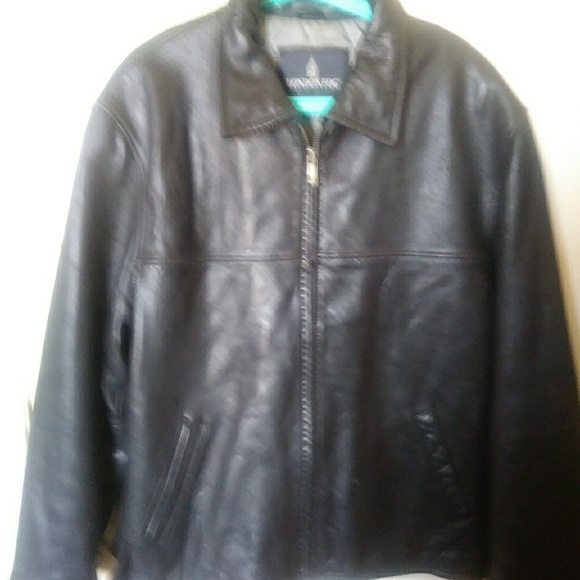 London Fog black leather jacket - Picture 1 of 2